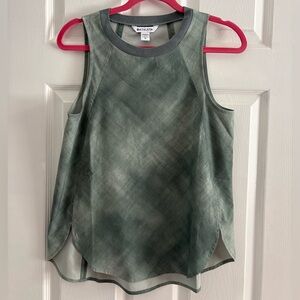 Athleta Zephyr Print Tank – XS Sage Green Sleeveless